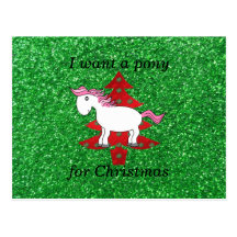 Quiero un potro para el navidad tarjetas postales