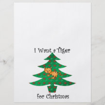 Quiero un tigre para el navidad flyer a todo color