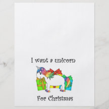 Quiero un unicornio para el navidad tarjetas informativas
