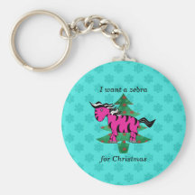 Quiero una cebra para el navidad llavero personalizado