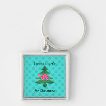 Quiero una tortuga para el navidad llavero personalizado