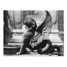 Quimeras de la fuente del St. Miguel, París Tarjeta Postal