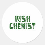 Químico irlandés etiqueta redonda