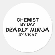 Químico Ninja mortal por noche Pegatina
