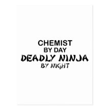 Químico Ninja mortal por noche Postales