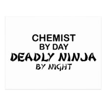 Químico Ninja mortal por noche Tarjetas Postales