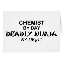Químico Ninja mortal por noche Tarjeton
