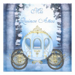 Quinceanera de princesa Carriage Enchanted azul Anuncio Personalizado