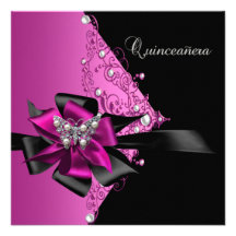 Quinceanera negro de 15 de cumpleaños rosas fuerte anuncio personalizado