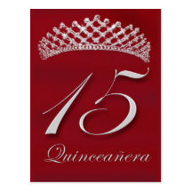 Quinceañera para el décimo quinto cumpleaños postal