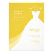 Quinceañera Vestido Amarillo Invitaciones Invitacion Personalizada