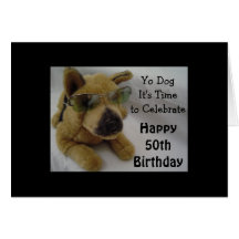Quincuagésimos deseos del cumpleaños felicitacion 