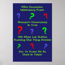 Quintilla de la incertidumbre de Quantum Poster