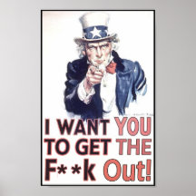 ¡Quisiera que usted saliera la F ** k! Poster