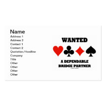 Quiso a un socio confiable del puente (los juegos  plantillas de tarjetas de visita