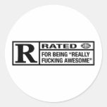 R clasificado para ser impresionante etiqueta