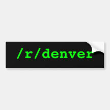 /r/denver etiqueta de parachoque