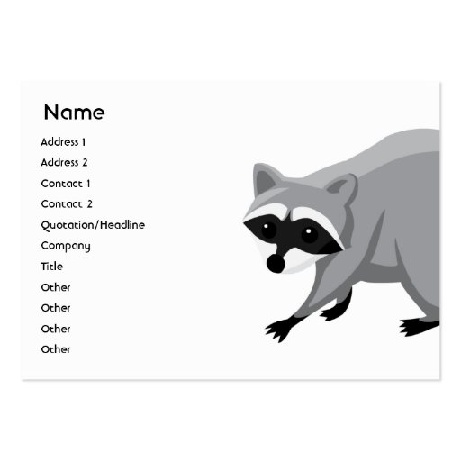 Racoon - rechoncho tarjetas de visita