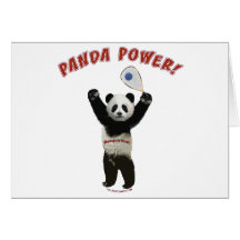 Racquetball del poder de la panda tarjeton