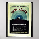 Radar de la marina de guerra poster