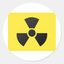 Radiactivo Pegatinas Redondas