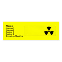 Radiactivo Plantilla De Tarjeta Personal