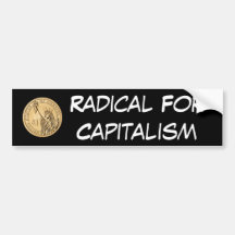 Radical para el capitalismo pegatina de parachoque