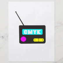 Radio retra portátil de CMYK Tarjeta Publicitaria