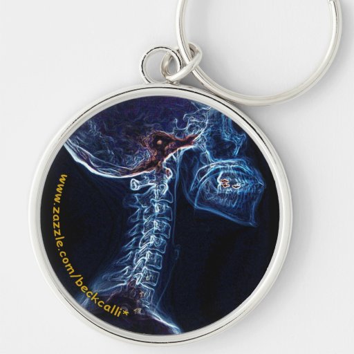 Radiografía azul de la C-Espina dorsal (personaliz Llaveros Personalizados