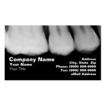 Radiografías de dientes tarjetas de visita