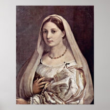 Raffaello Sanzio DA Urbino - retrato de una mujer Poster