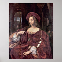 Raffaello Sanzio - retrato de Juana de Aragón Poster