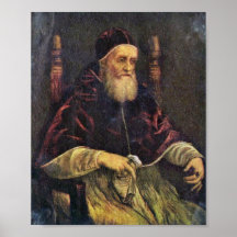 Raffaello Sanzio - retrato de papa Julio II Posters