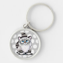 Ragdoll Cutie hace frente al gatito Llaveros