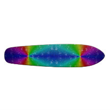 rainbow in elephantenskin leatheroptik & raindrops skateboard bretter