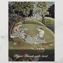 Rama y Sata en el bosque de Indischer Maler Von Tarjetones