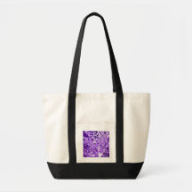 Ramas de árbol abstractas violetas púrpuras bolsas de mano