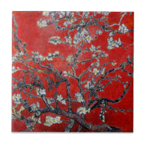 Ramas de Vincent van Gogh con el flor de la almend azulejos