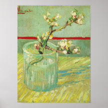 Ramas del flor de la almendra de Van Gogh en un de Poster