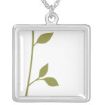Ramita y hoja colgante personalizado