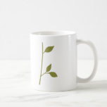 Ramita y hoja tazas de café