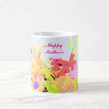 Ramo de la flor de la primavera tazas de café