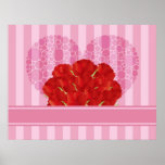 Ramo de poster de los rosas rojos