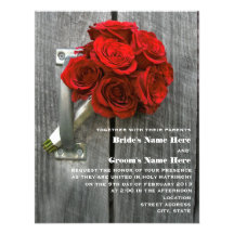 Ramo del rosa rojo y boda de Barnwood Comunicados