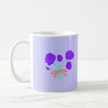 Ramo púrpura para la mamá - taza