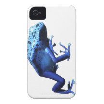 Rana azul del dardo del veneno iPhone 4 Case-Mate cárcasas