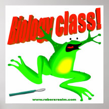 Rana de la clase de Biología Posters
