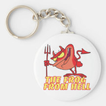 rana de la rana del diablo del dibujo animado del  llaveros