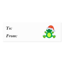 rana de Navidad de santa de los goofkins Tarjetas Personales