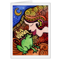 Rana del La/la tarjeta de Loteria de la rana